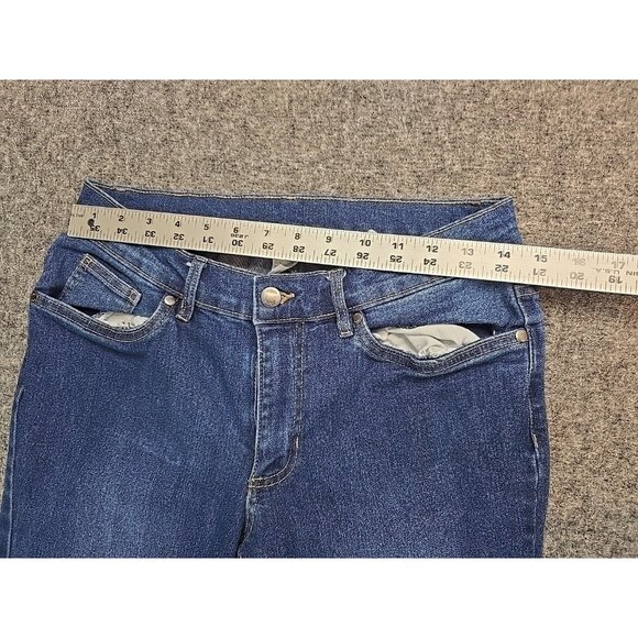 Venus Blue Jeans Size 8 Medium Wash Boot Cut Mid Rise - Picture 4 of 6